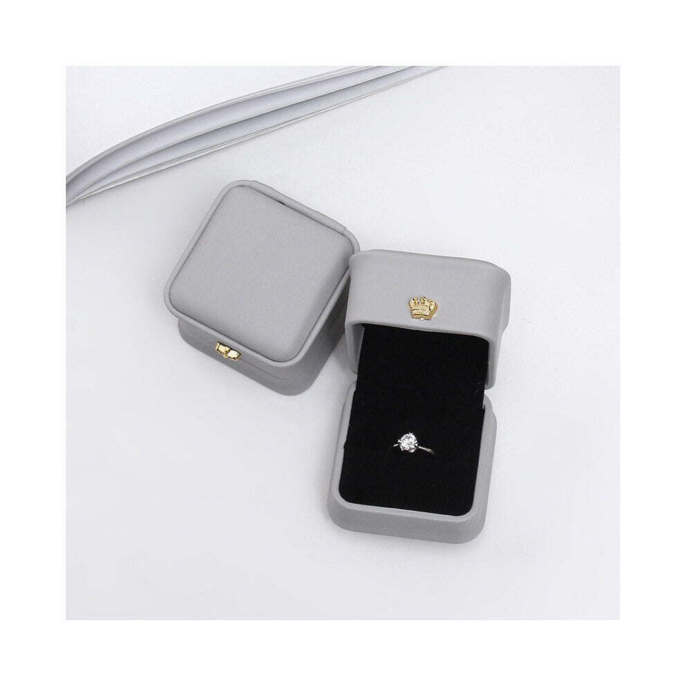 High Square Wedding PU Earrings Ring Box Amazing Engagement Party Earring Jewelry Display Gift Case