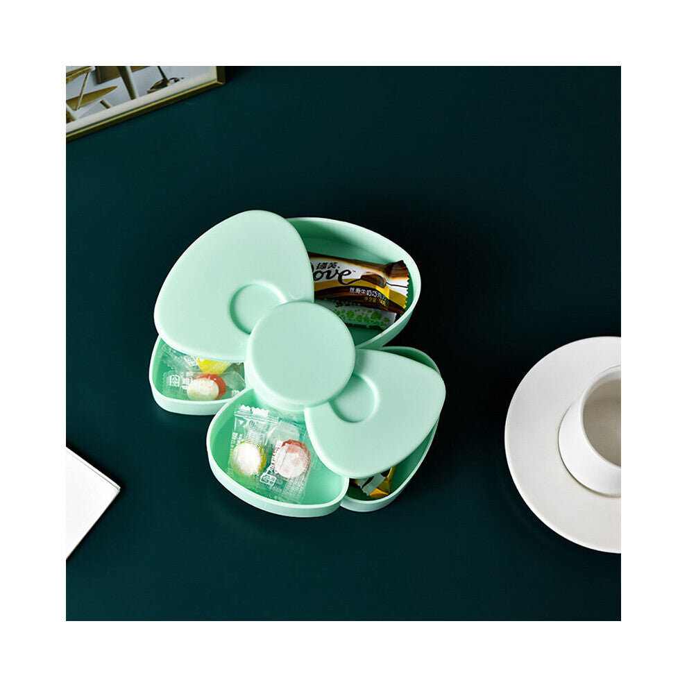 Earring Storage Box Bow-Shaped Holder Rotary Makeup Necklace Creative Desktop Decorative Small Container Jewellery Case