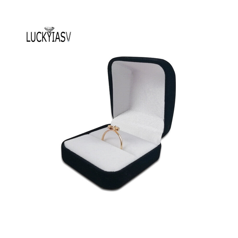 10 Engagement Velvet Ring Box Jewelry Display Storage Foldable Case For Wedding Ring Gift Organizer
