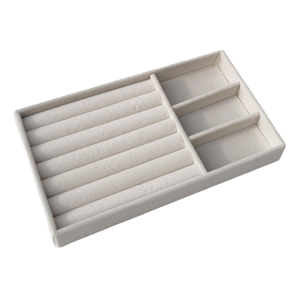 Jewelry Tray Organizer Large Capacity Space Saving Showcase Bracelet Display Holder for Necklace Earrings Cufflinks Chains Beads