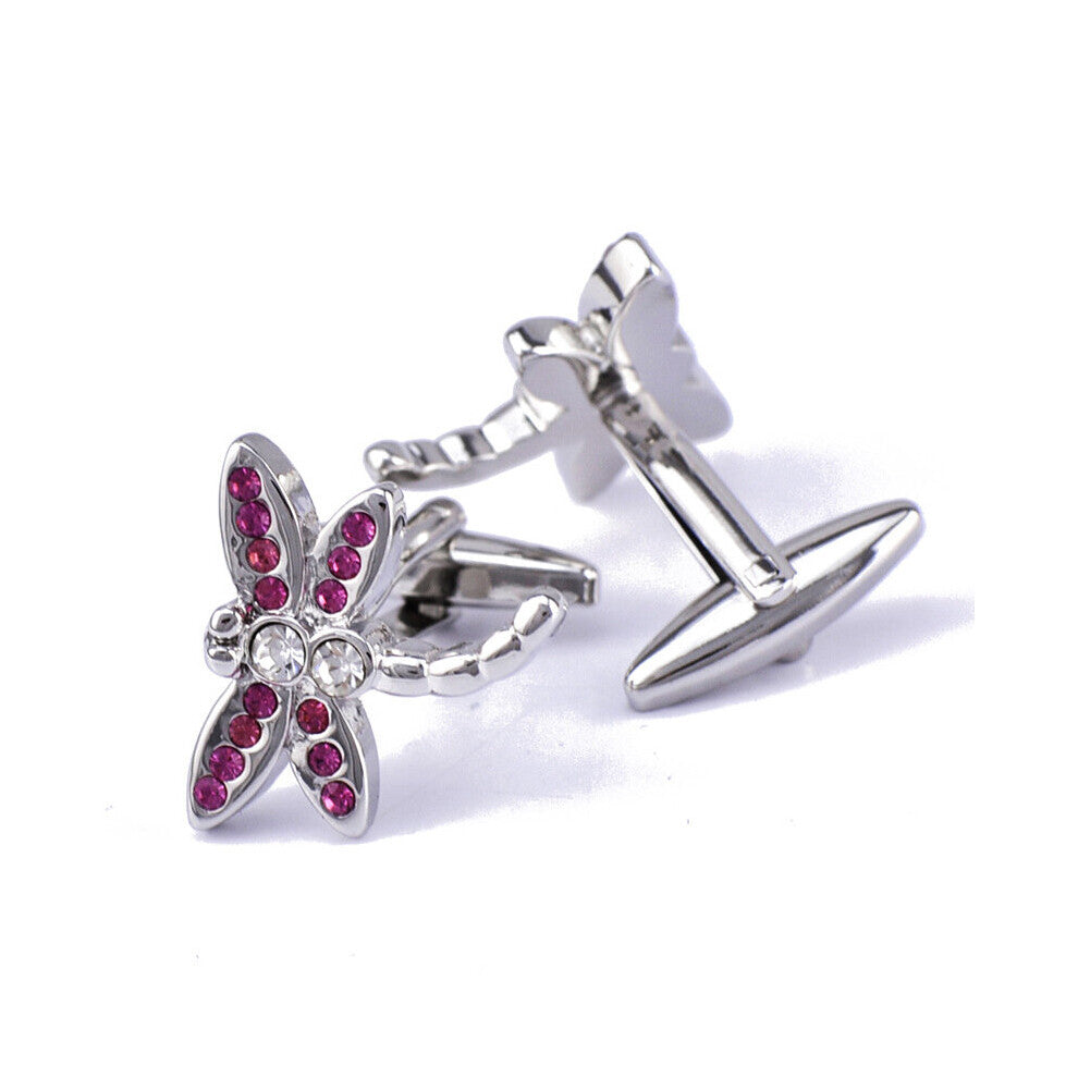 1 Pairs Men's Shirt Cufflinks Buttons Jewelry Clothing Accessories For Christmas Present Dragonfly
