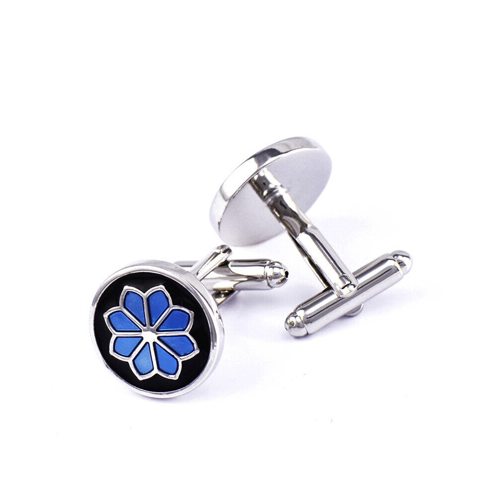 1 Pairs Plum Blossom Sleeve Nails Men's Shirt Cufflinks Buttons Jewelry Clothing Accessories