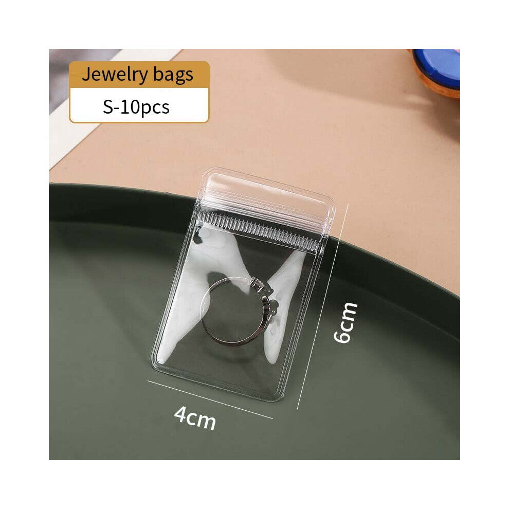 Anti-oxidation Jewelry Storage Bag Desktop Drawer Organizer Transparent Necklace Bracelet Ring Holder Ziplock Bag Storage Box