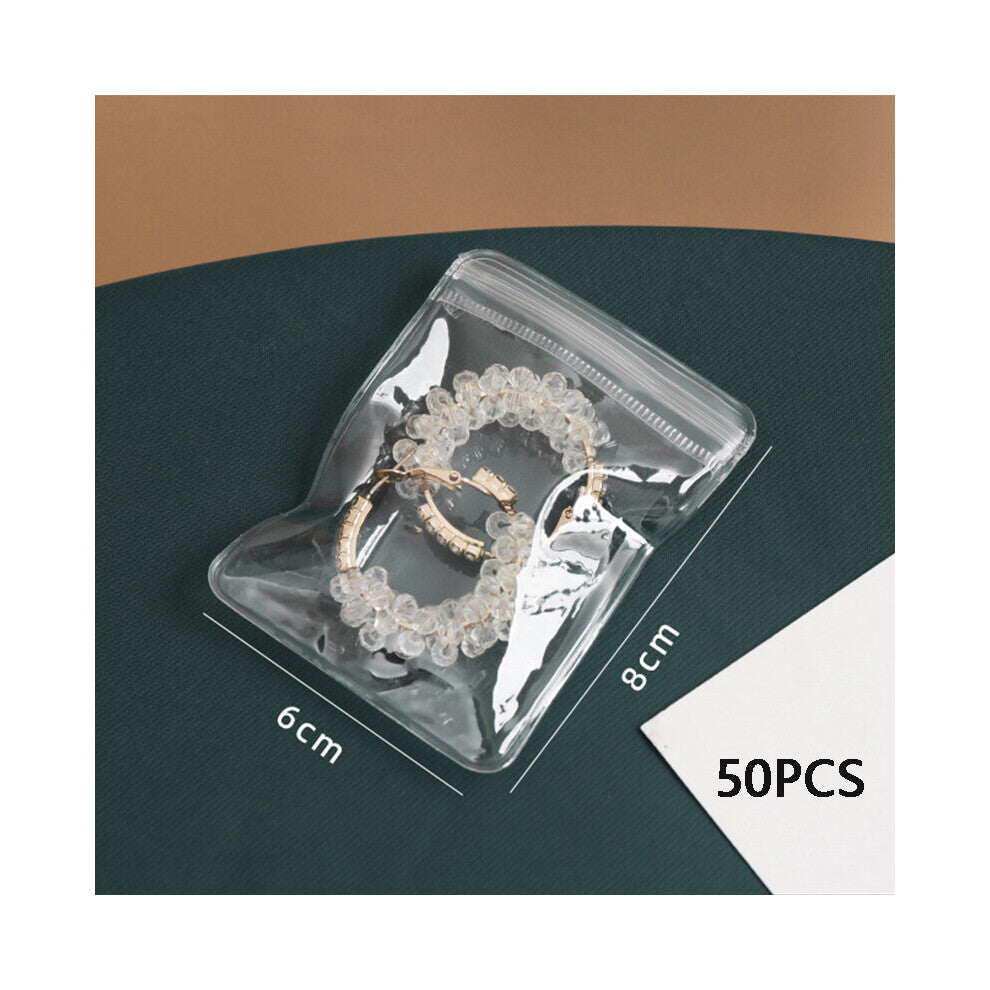 Anti-Oxidation Jewelry Storage Bag Desktop Drawer Organizer Transparent Necklace Bracelet Ring Ziplock Bag Storage Display