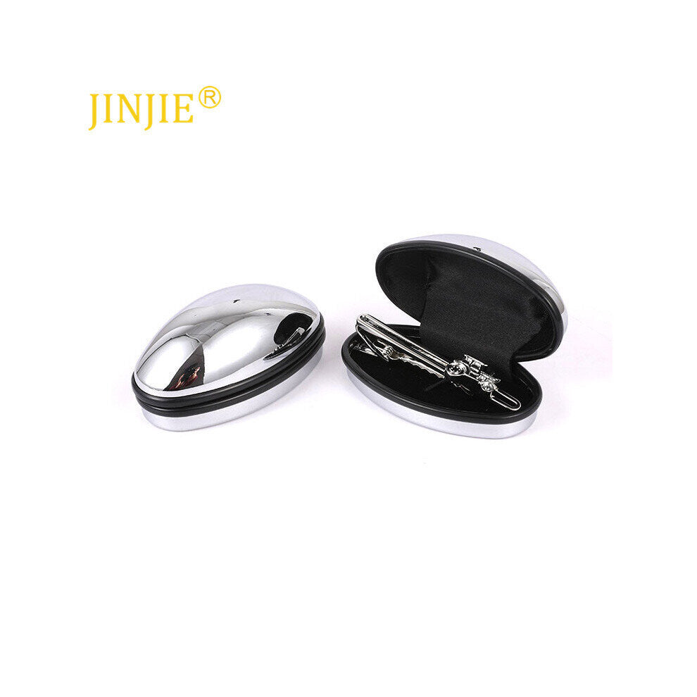 High electroplated cufflinks oval box, decoration box, environmental protection cufflink box, box