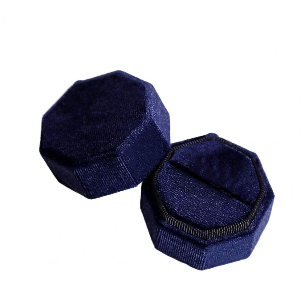 Useful Ring Box Single-Double Slots Betrothal Ring Box with Lid Storing Engagement Wedding Party Ring Display Box