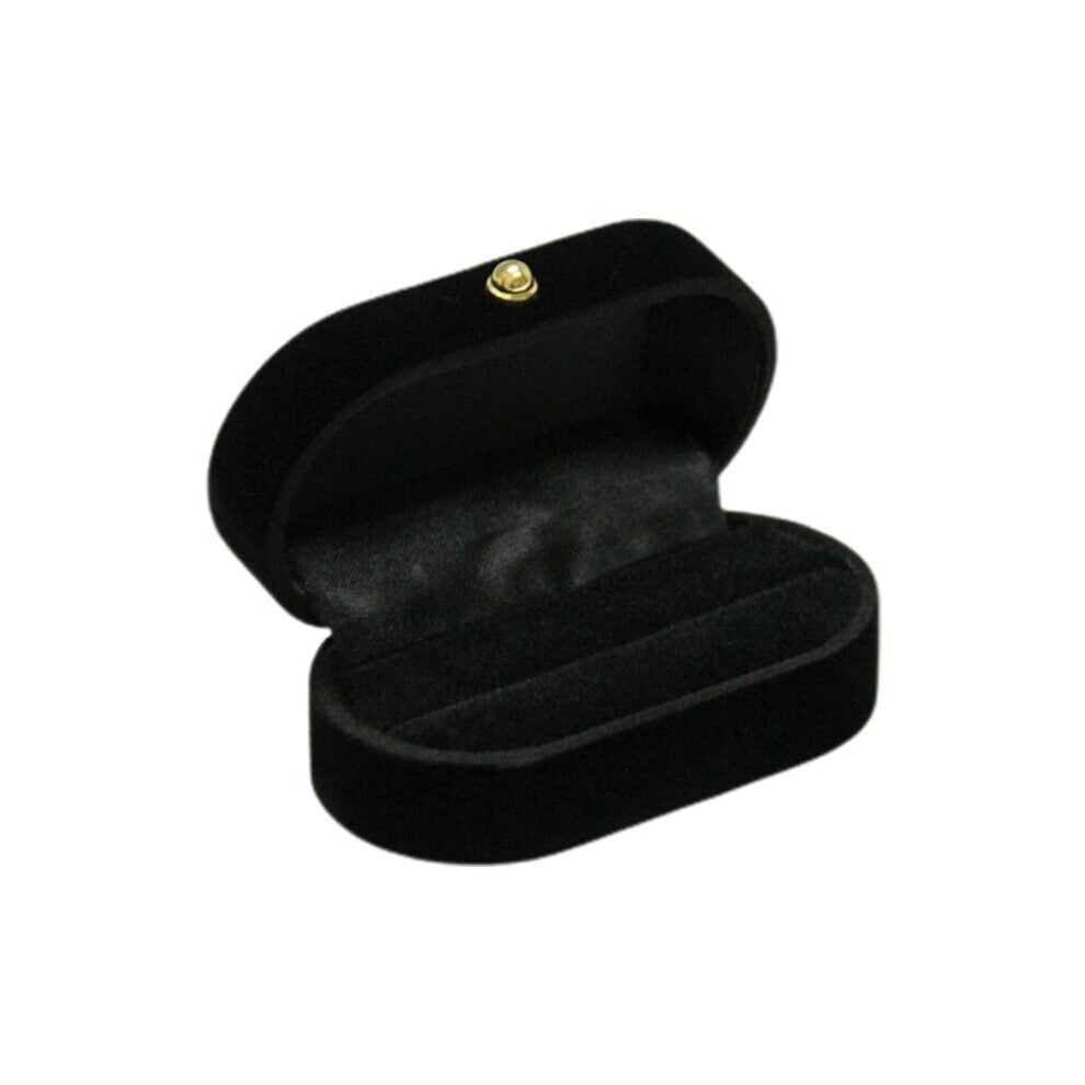 Portable Double Rings Box Display Jewelry Holder Wedding Engagement Ring Case A0NF