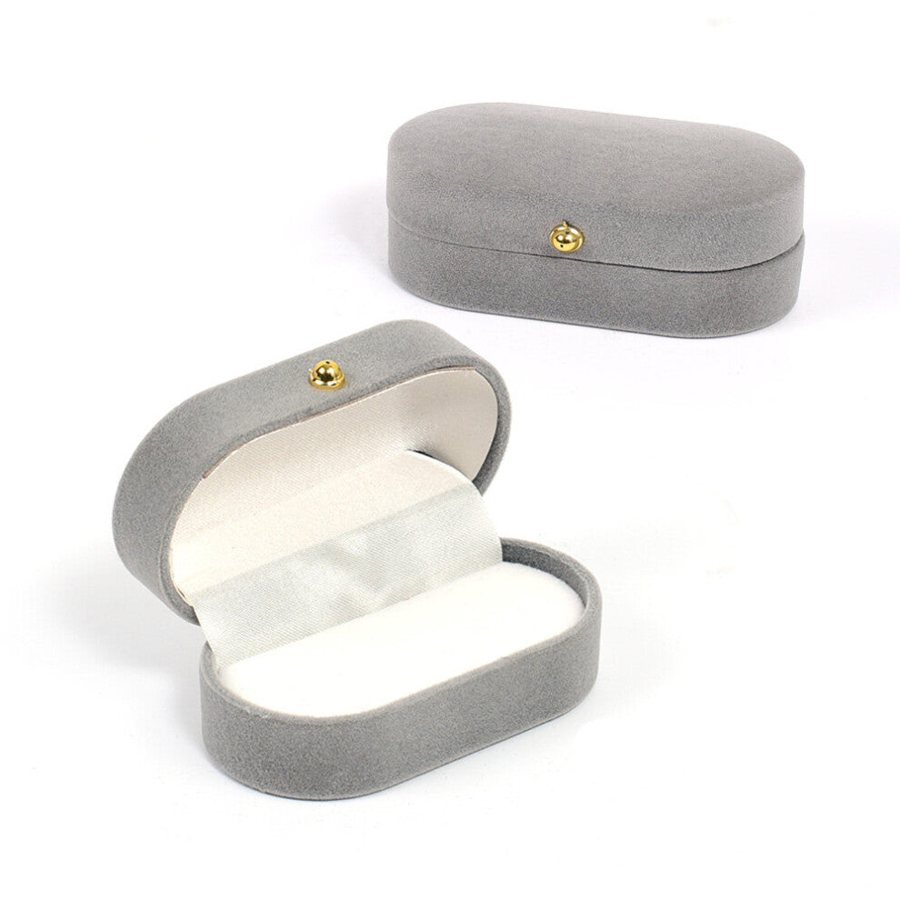 Portable Velvet Double Rings Box Trinket Earring Storage Boxes Jewelry Organizer Holder Case Wedding Engagement Ring Box Joyeros