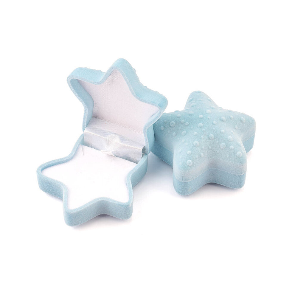 1 Piece Lovely starfish Velvet Jewelry Box Wedding Engagement Ring Box Display Holder for Earrings Necklace Bracelet