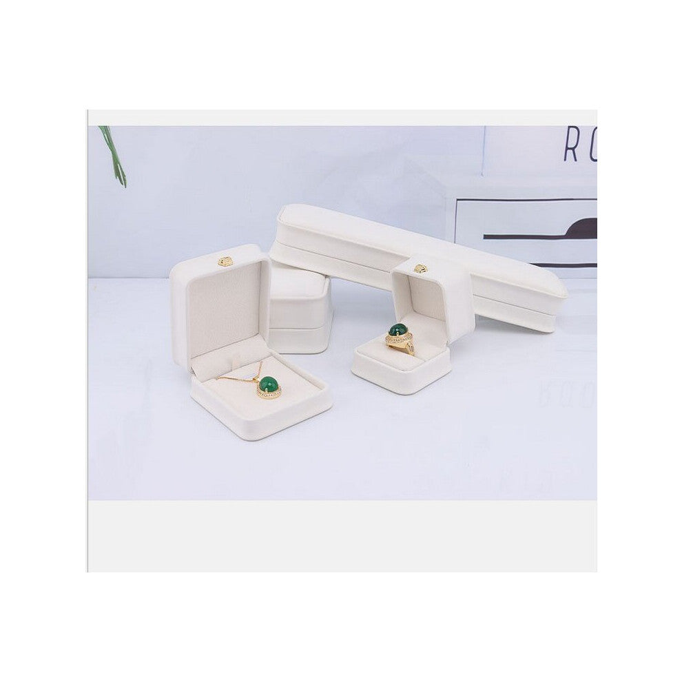 (White-Pendant Box) Jewelry Women Pink Earring Storage Box Shop Necklace Holder Wedding Jewelry Oragnizer High Jewelry Store Box