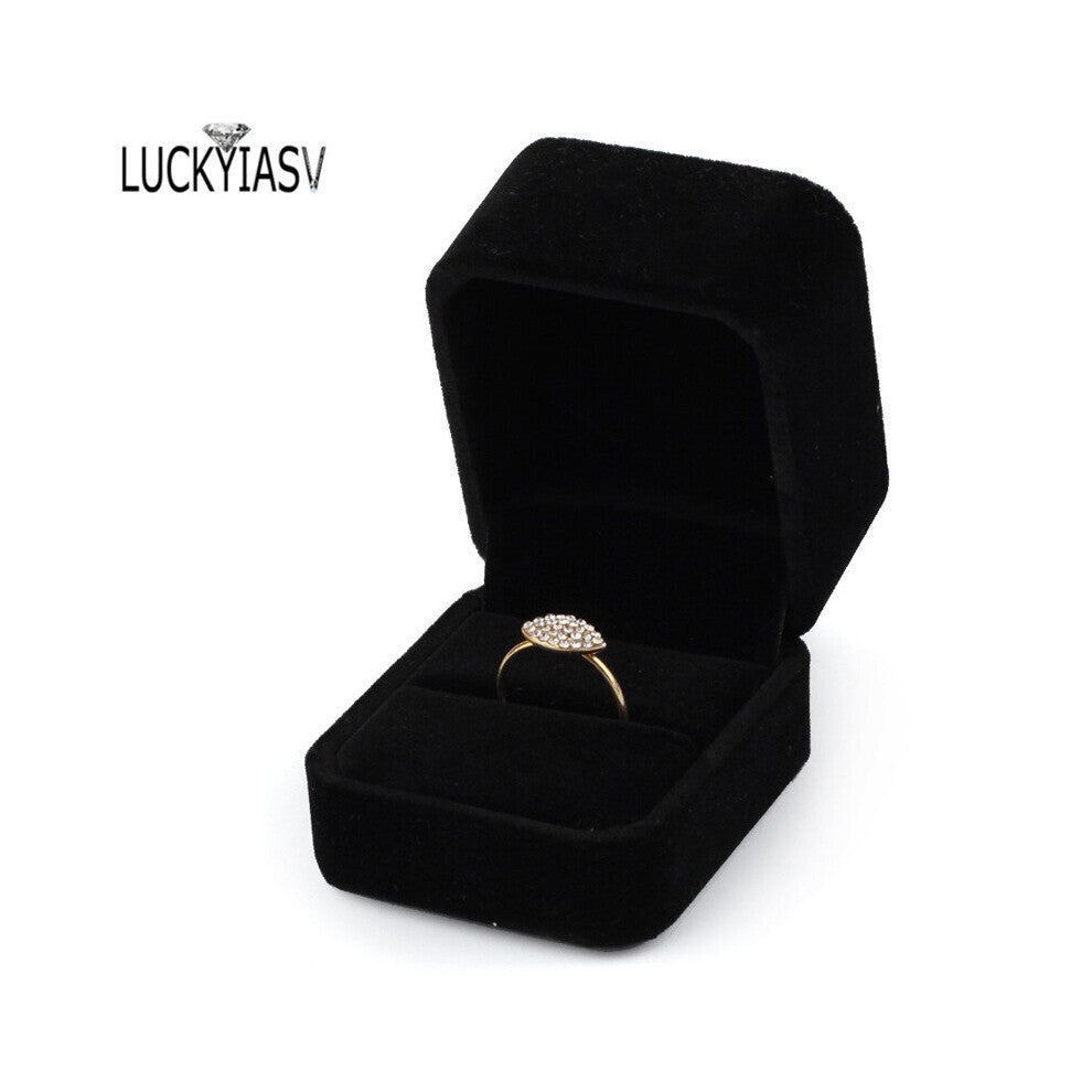 Velvet Wedding Ring Box Engagement Valentine Love Gift Jewelry Charm Bracelet Boxes Packaging Case Big Size