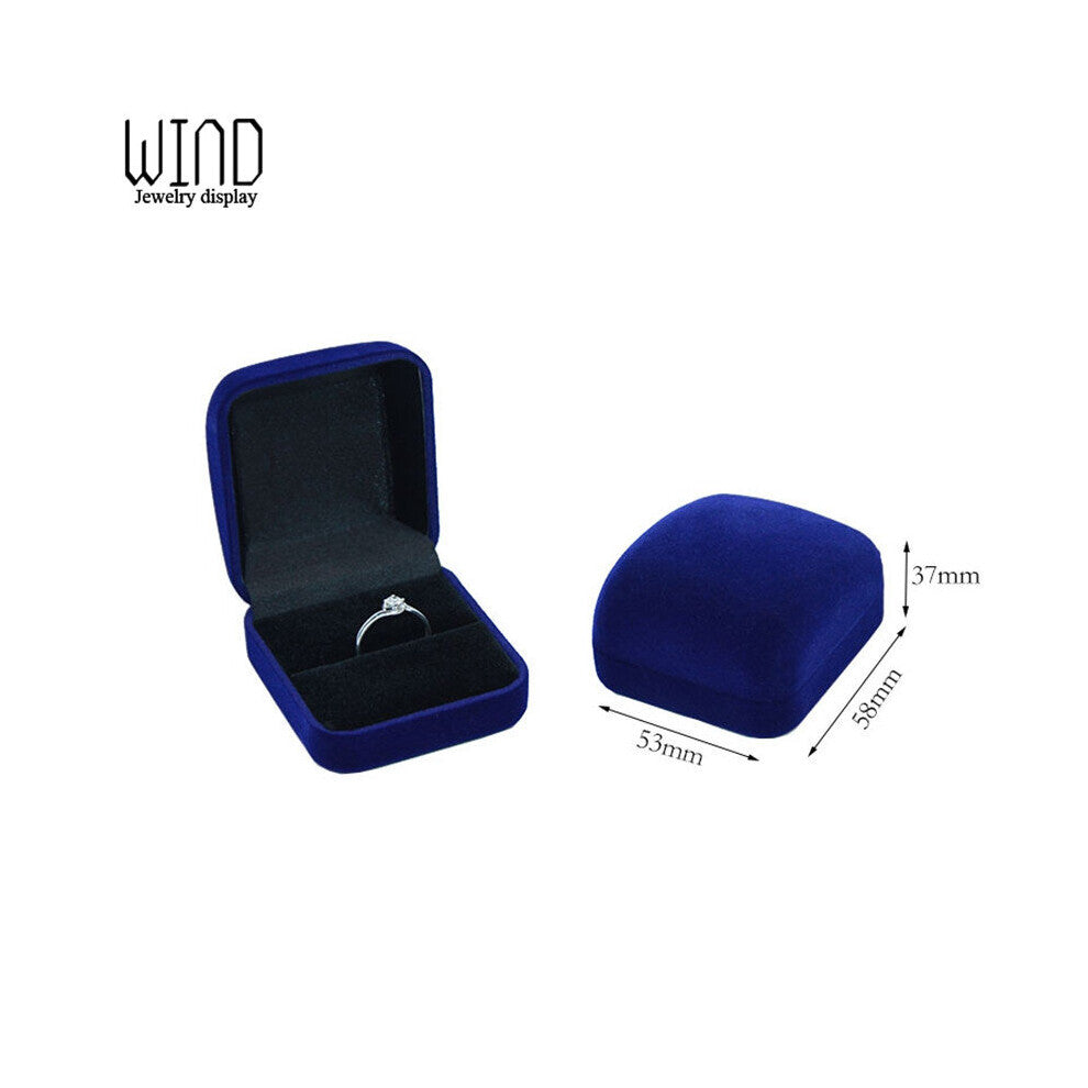 Engagement Ring Packaging Box Velvet Gift Wedding Ring Showcase Organizer Jewelry Storage Wedding Ring Box
