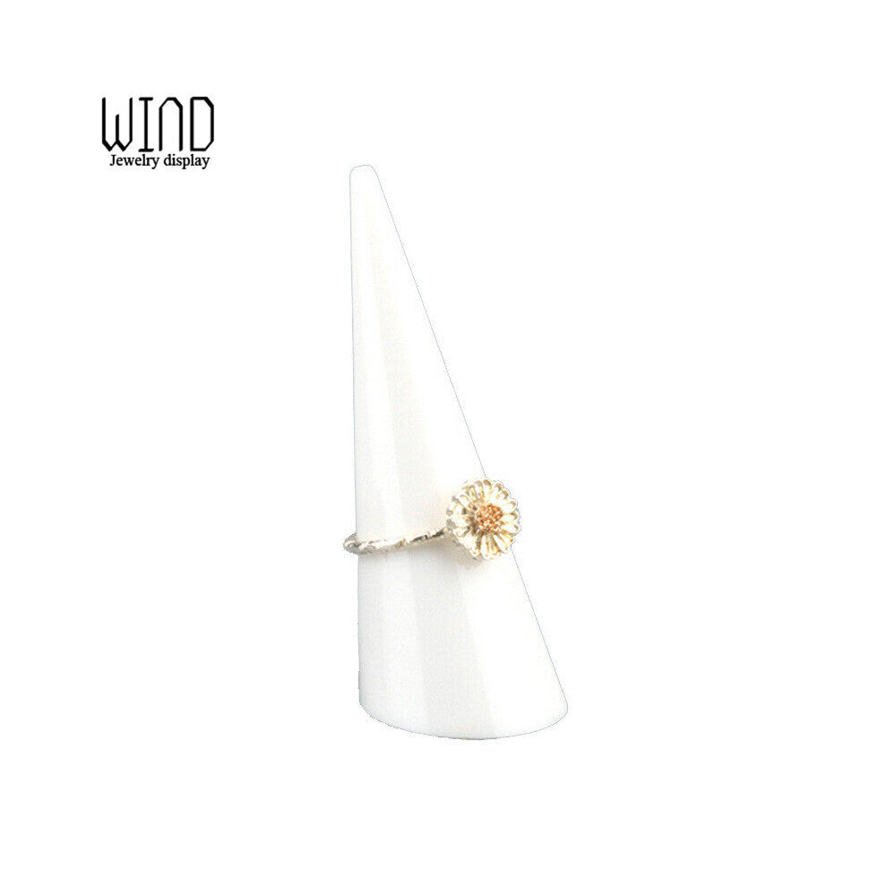Ceramic Solid Finger Ring Holder Stand Conical Bague Display Rack Dressing Desktop Marble Decor Ring Jewelry Support Organizer