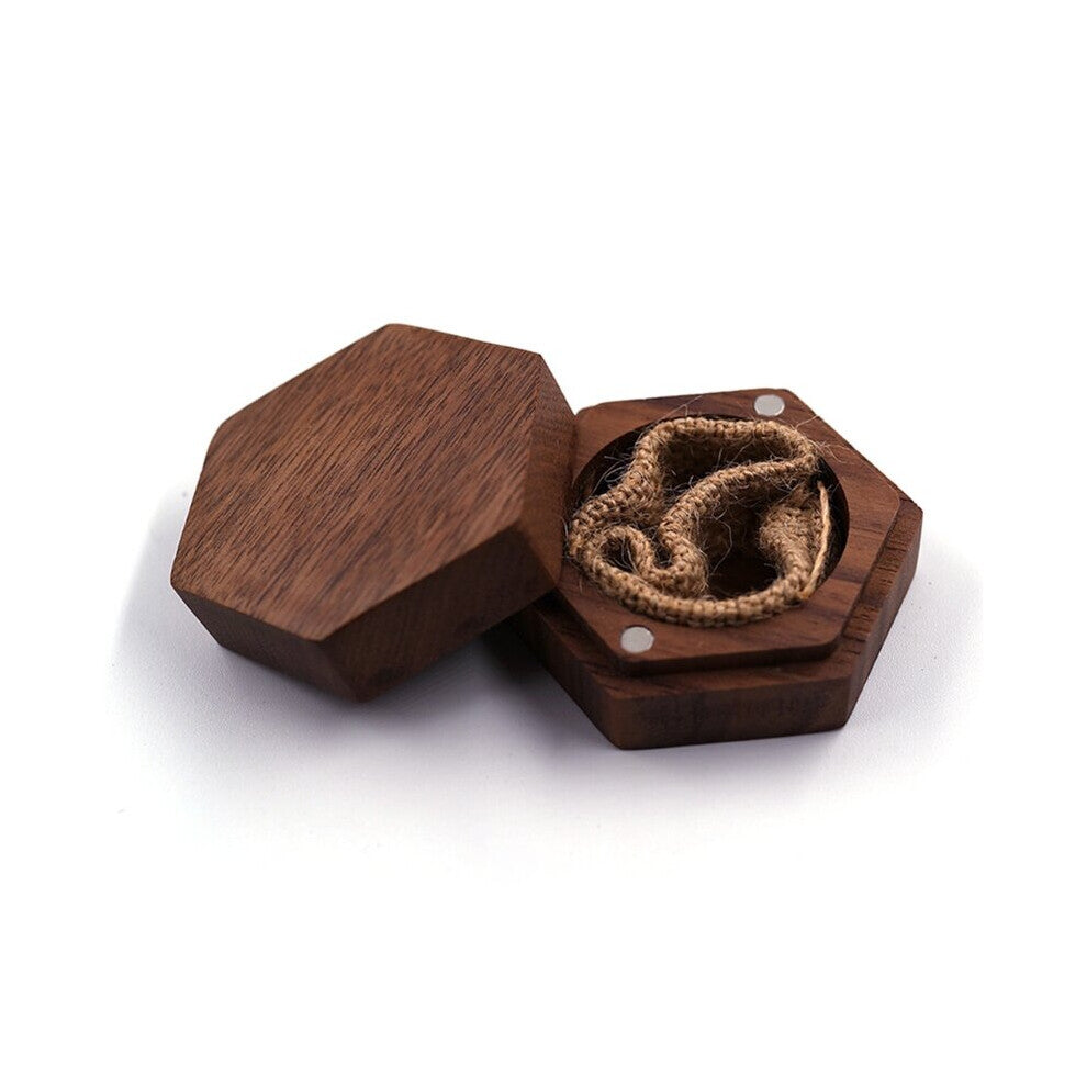 Wood Ring Bearer Box Wedding Engagement Ring Holder Box Jewelry Box Favor Gift