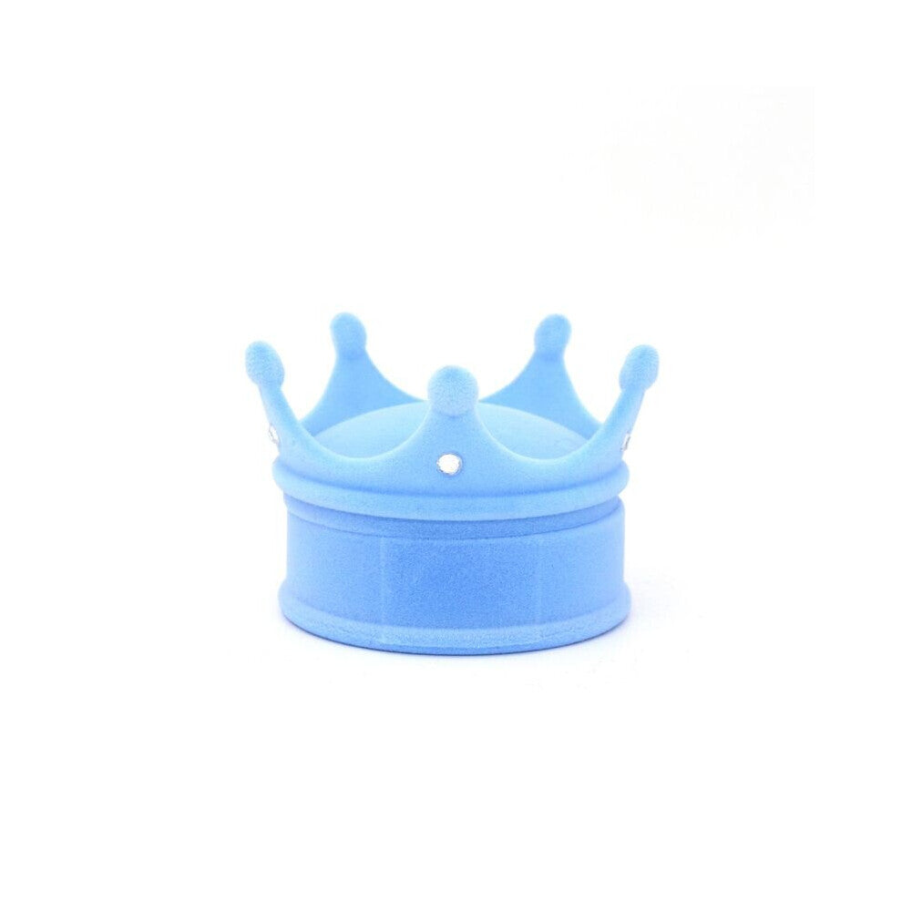 Velvet Crown Necklace Earrings Ring Box Gift Jewelry Organizer For Wedding Engagement Display Holder Storage
