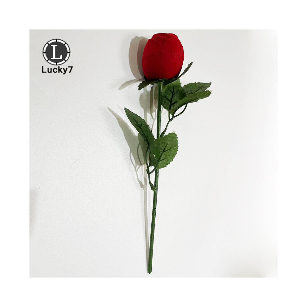 Colorful Gem Ring Flocking Rose Jewelry Box Wedding Engagement Surprise Jewelry Display Jewelry Boxes And Packaging