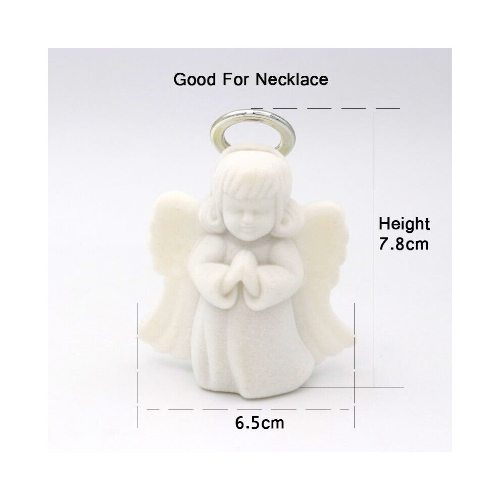 1 Piece Lovely Velvet Angel Necklace Box Present Gift Jewelry Packaging Box For Wedding Engagement Display Holder