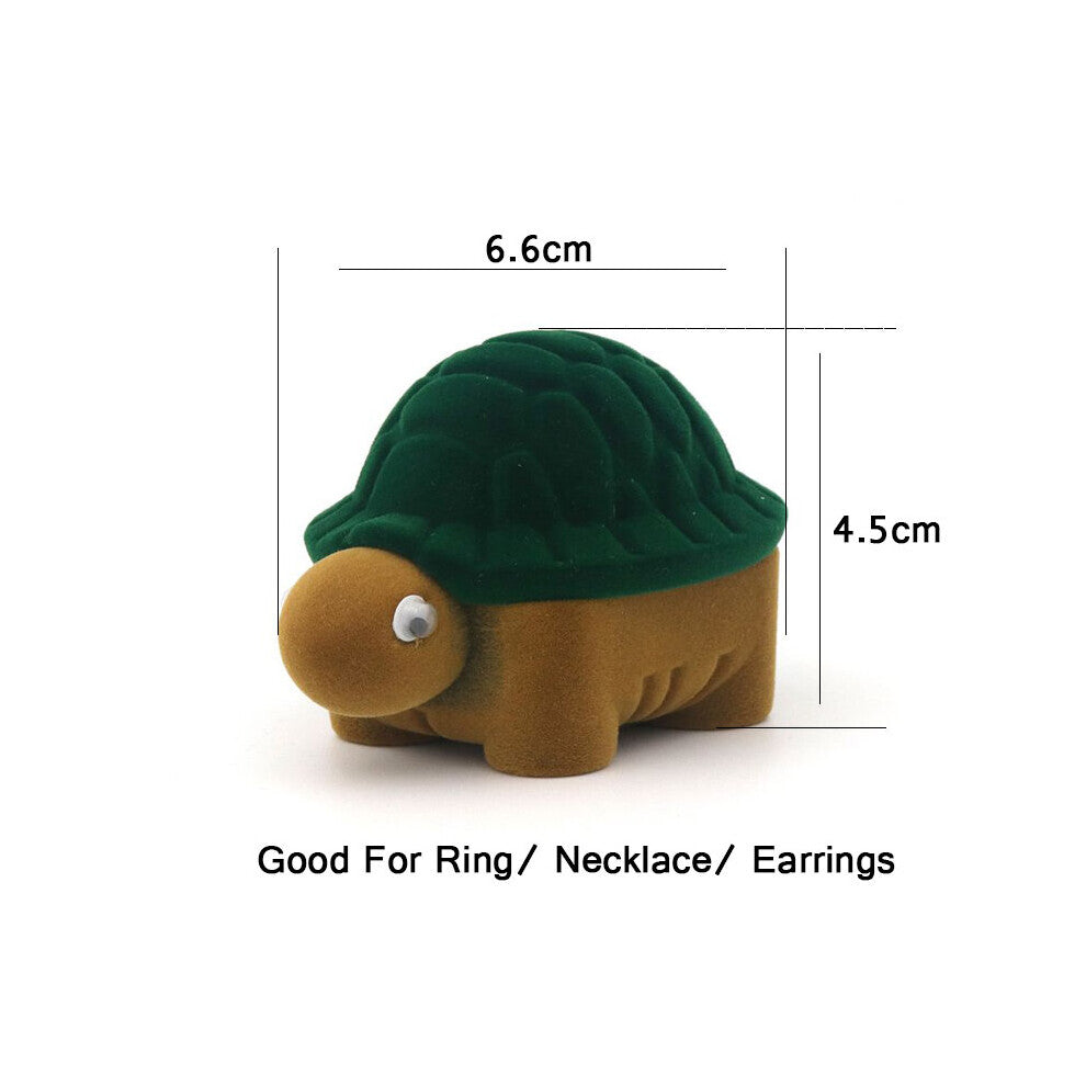 Velvet Tortoise Necklace Ring Earring Present Gift Jewelry Packaging Box For Storage Wedding Engagement Display Holder