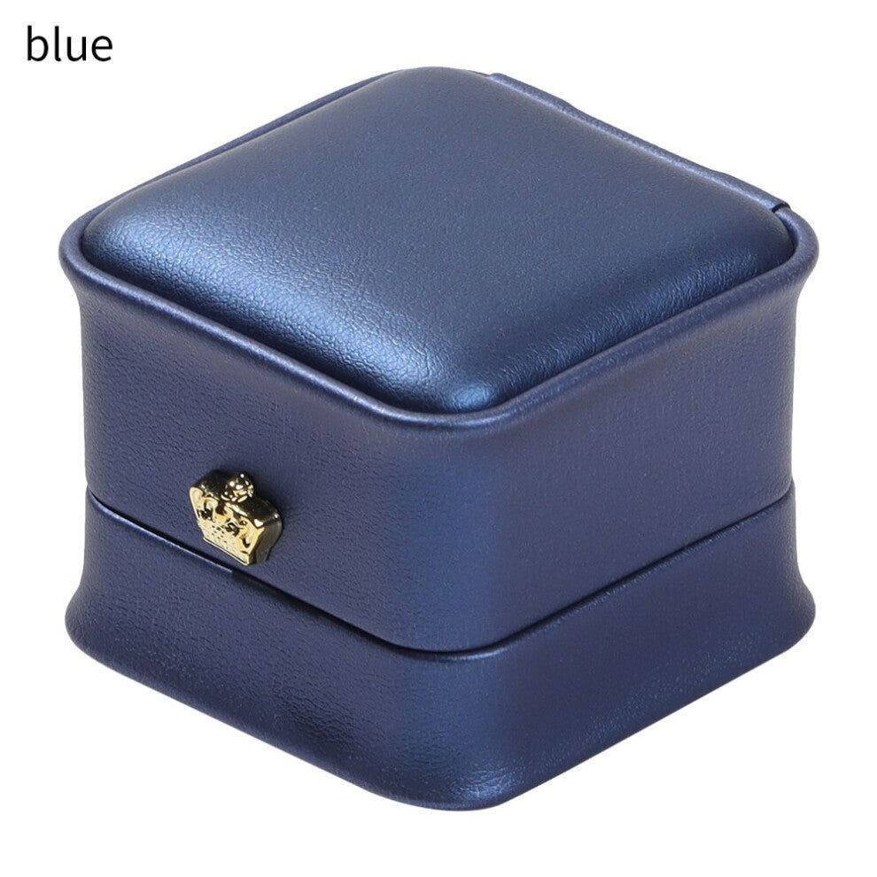 Engagement Wedding PU Leather Ring Display Case Ring Box Jewelry Organizer Jewelry Box Jewelry Packaging & Display