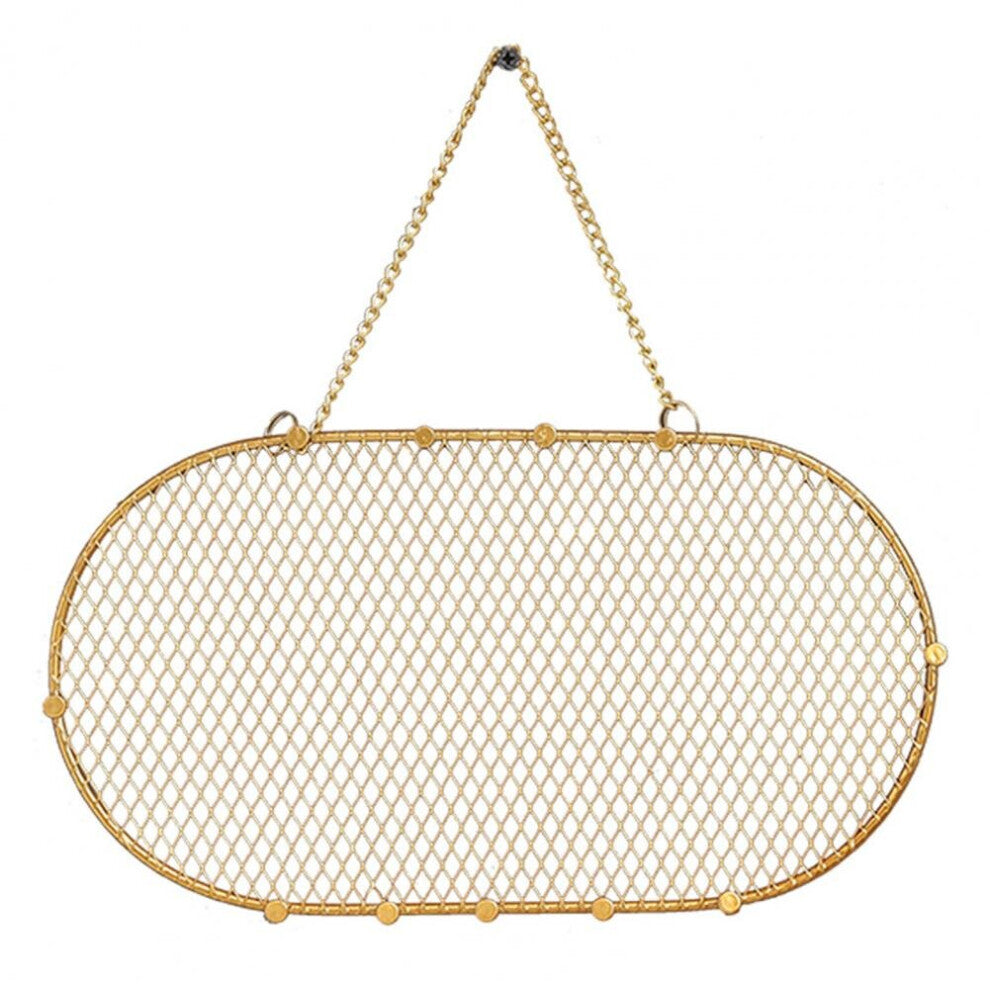 Metal Wall Jewelry Storage Shelf Wall-mounted Hollow Out DIY Earrings Necklace Light Hanging Rack Household Supplies