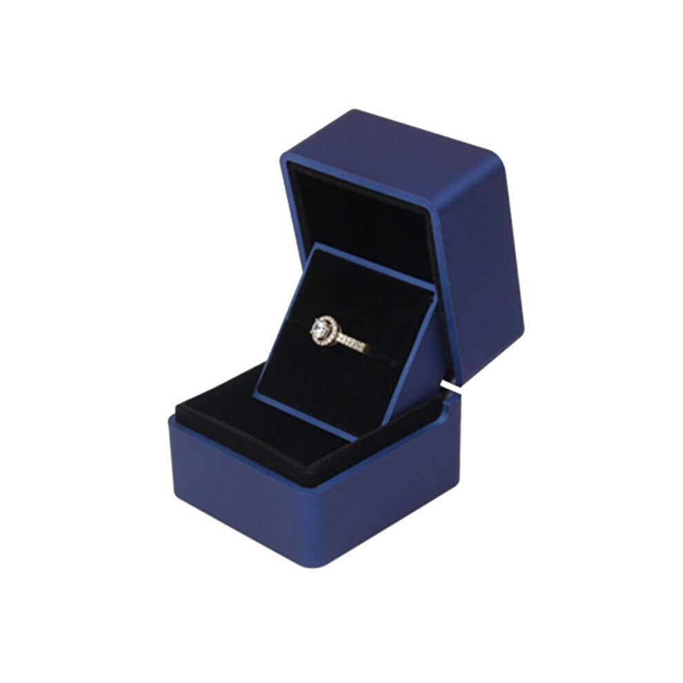 Ring Box with-without LED Wedding Ring-Necklace Storage Organiser Jewelry Jewelry Display Holder