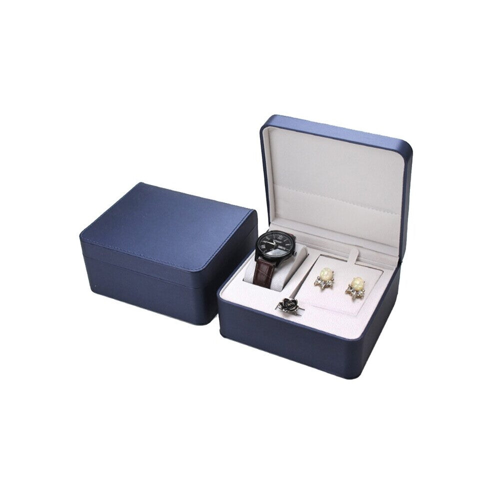 Watch Box Leather Display Jewelry-Case Organizer Necklace Watch Ring-Storage-Case Jewelry Box for Men Women Engagement