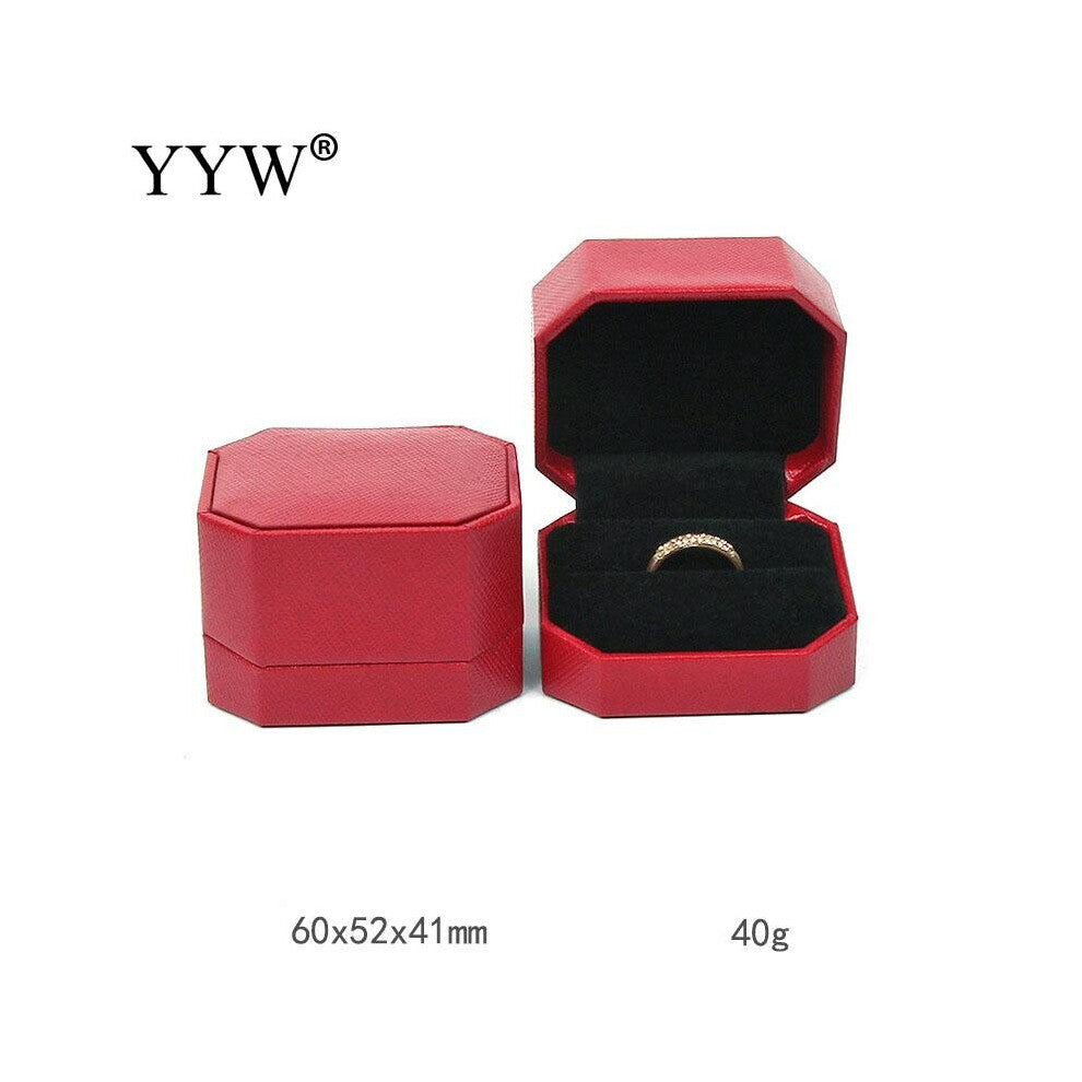 Leatherette Paper Jewelry Box For Women Red PU Leather Engagement Ring Bracelets Display Gift Boxes Multifunctional Box set