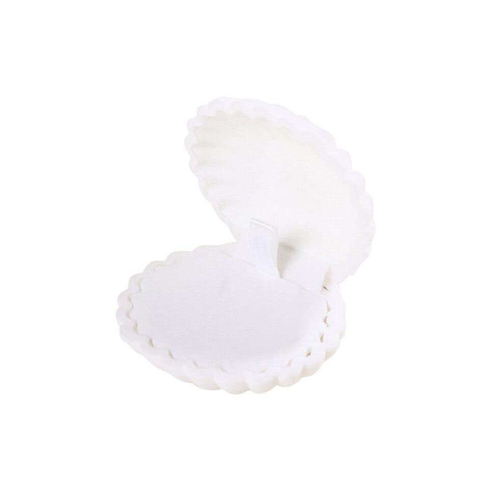 1 Pc Lovely Shell Shape Flannel Jewelry Box Wedding Engagement Ring Box For Earrings Necklace Bracelet Display Holder
