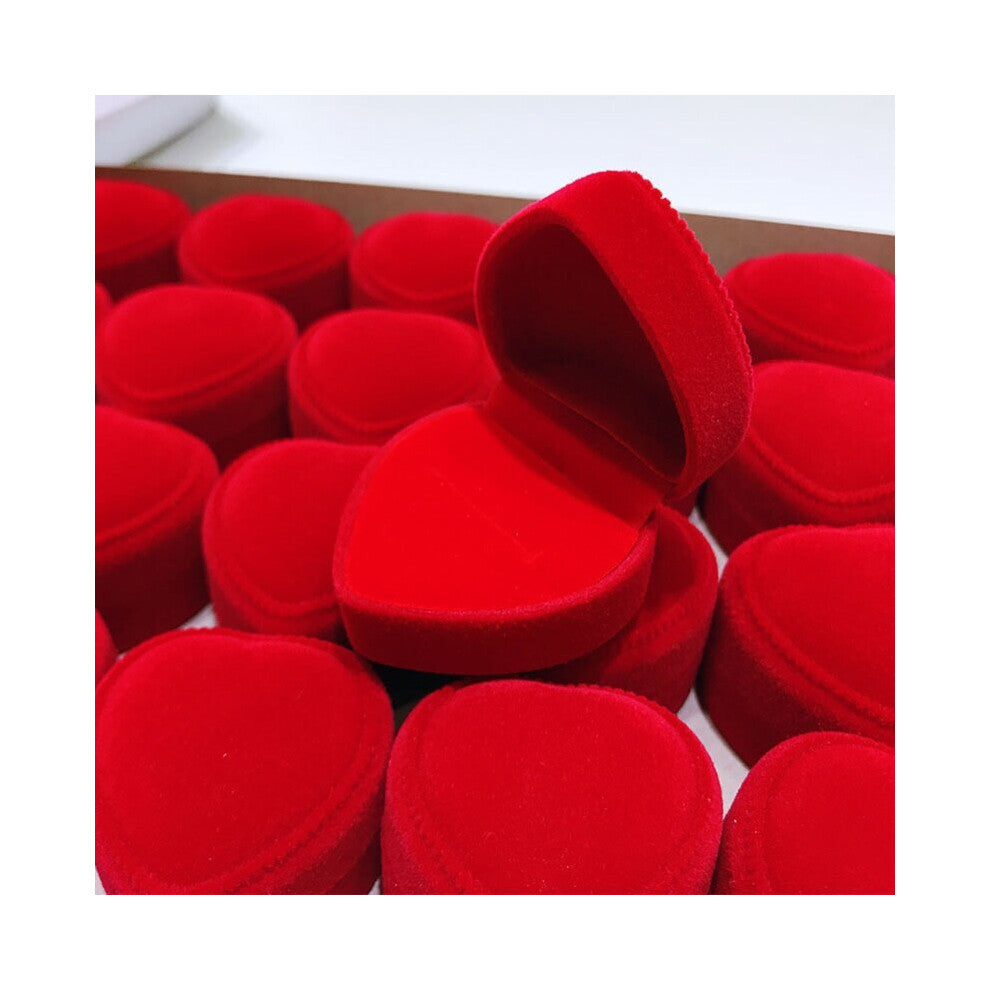 Red Love Single Ring Box Pendant Box Ring Organizer Jewelry Gift Storage for Wedding Proposal Engagement Ceremony H8WF