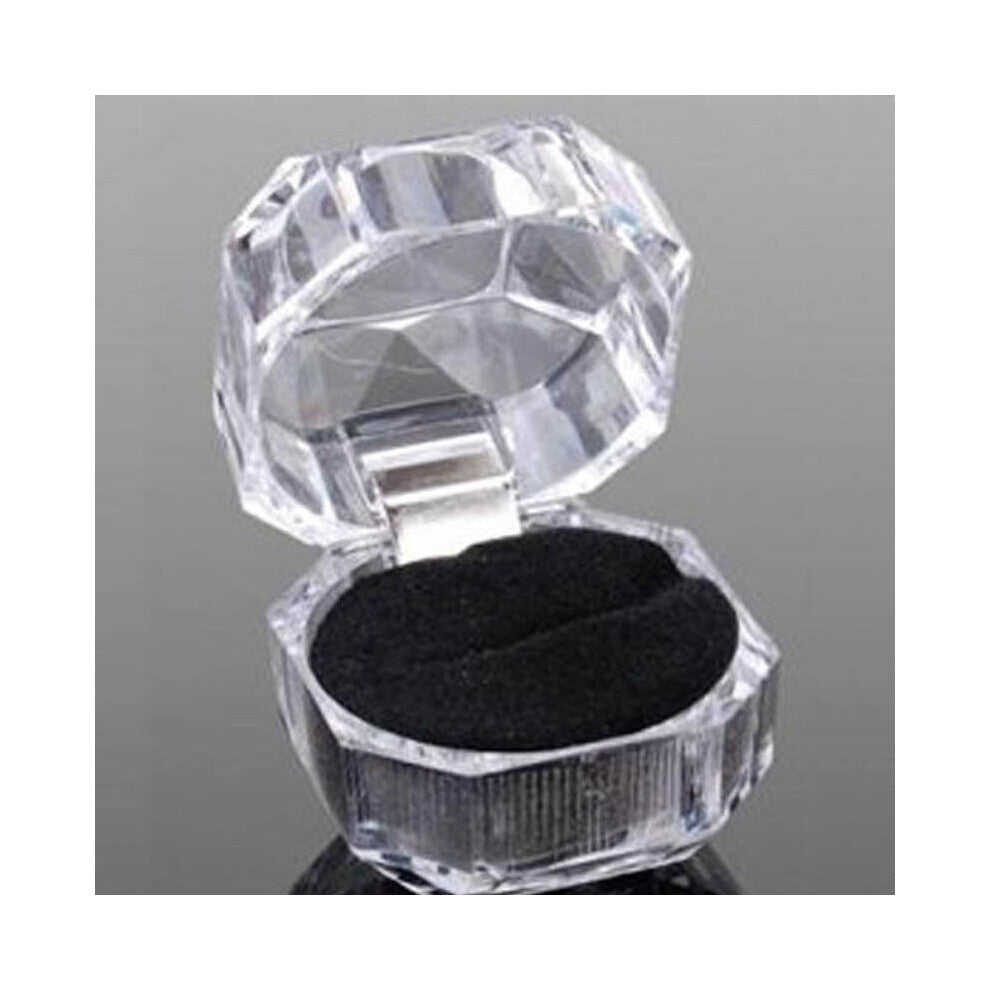 10pcs-lot Jewelry Package Ring Earring Box Acrylic Transparent Gift Pakcage Display Case Jewelry Wedding Packaging Jewelry Box