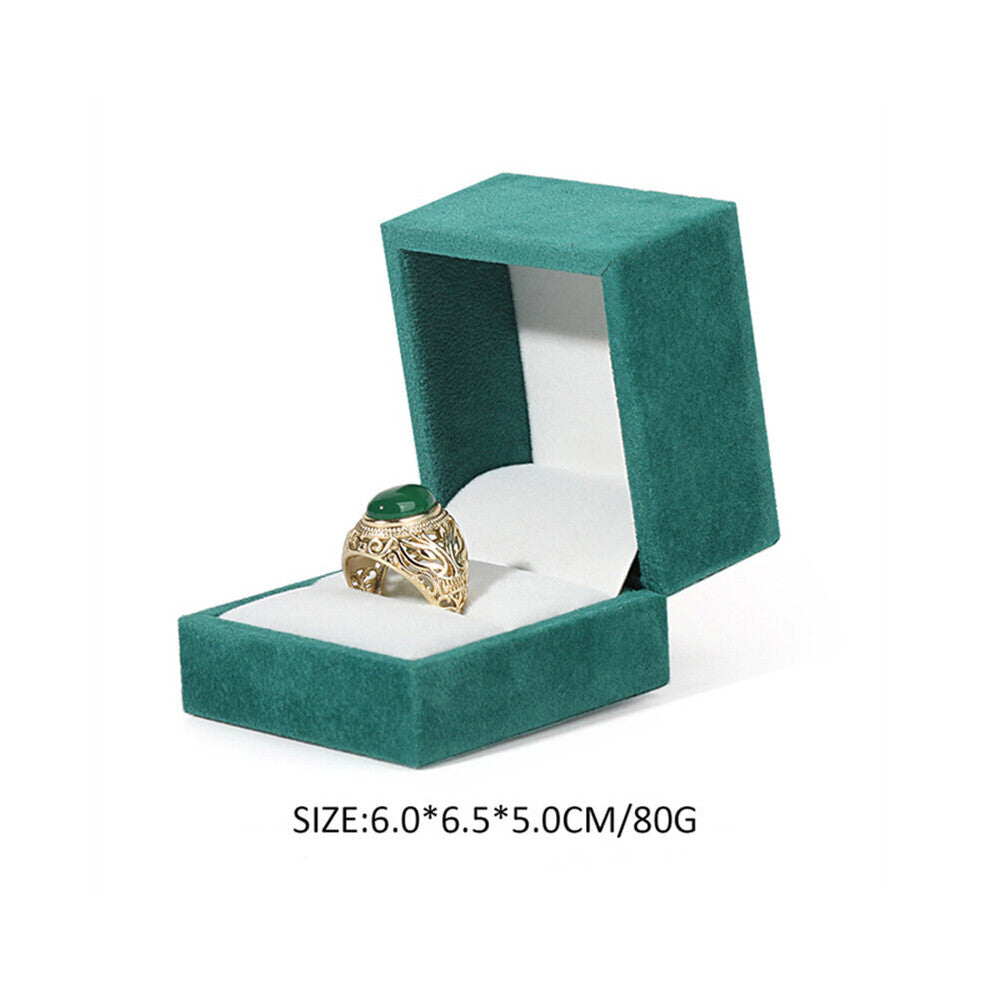Green Flannel Jewelry box Earring Ring Box Jewelry Organizer Box Pendant box Wedding Engagement Gift Package Box for Display