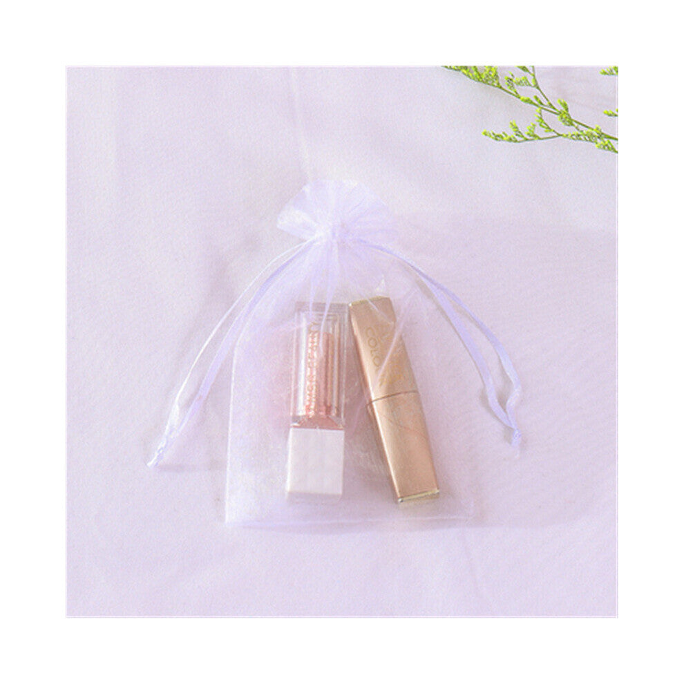 (same as color White-9x12cm) 100pcs Organza Bag Solid Different Jewelry Pouches Delicate Soft Package 7x9cm 9x12cm 10x15cm 13x18cmLipstick Portable Ba
