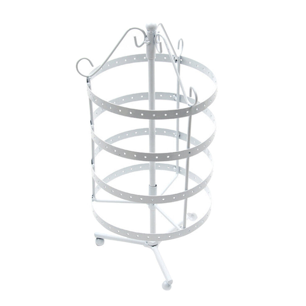 Round Rotating Earrings Stand Holder Metal Stud Earring Display Rack 4 Layer Desktop Jewelry Hanger