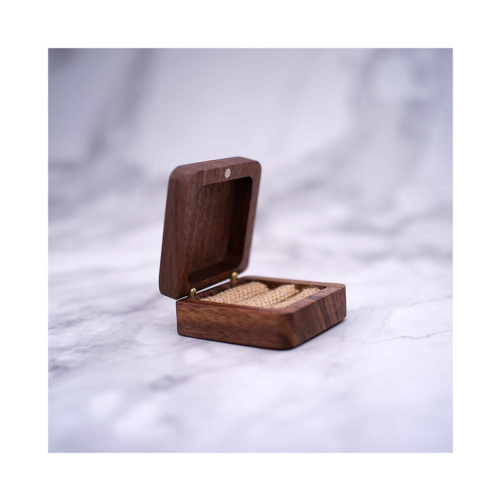 Wood Engagement Ring Box Bride & Groom Wedding Ring Box Gift Wooden Jewelry Box
