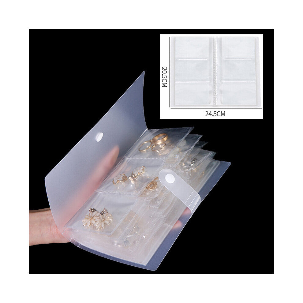 Anti-oxidation Jewelry Storage Bag Desktop Drawer Organizer Transparent Necklace Bracelet Ring Holder Bag Storage Book