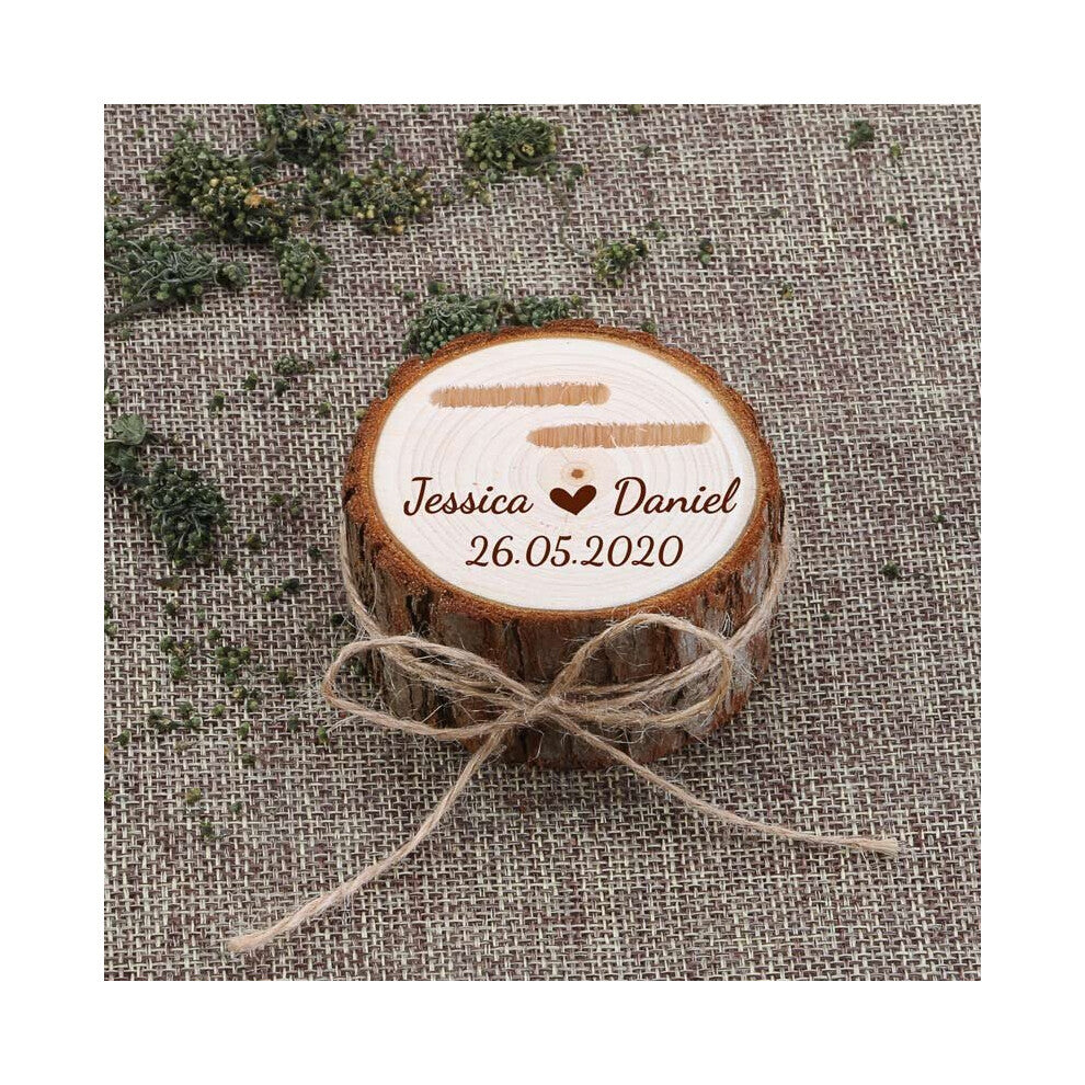 Ring Box Personalized Wedding Valentines Engagement Wooden Ring Bearer Jewelry Case Ring Boxes