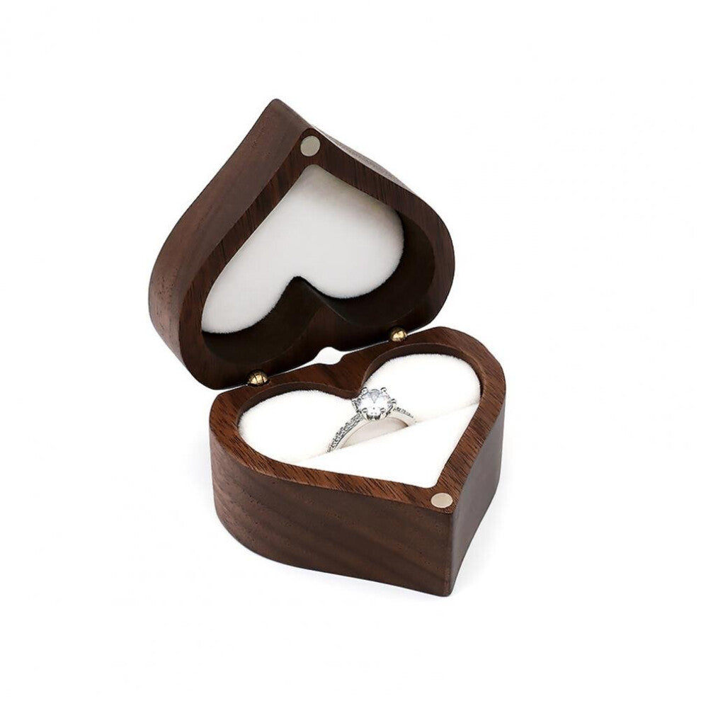 Ring Organizer Box Compact Size Engagement Ring Holder Dustproof Item Storage Love Heart Shaped Engagement Ring Holder Box