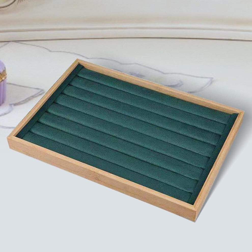 Wooden Rings Display Case, Tabletop Storage Holder Case, Earrings Bracelets Jewelry Organizer, Shop Store Dresser Jewelry Box