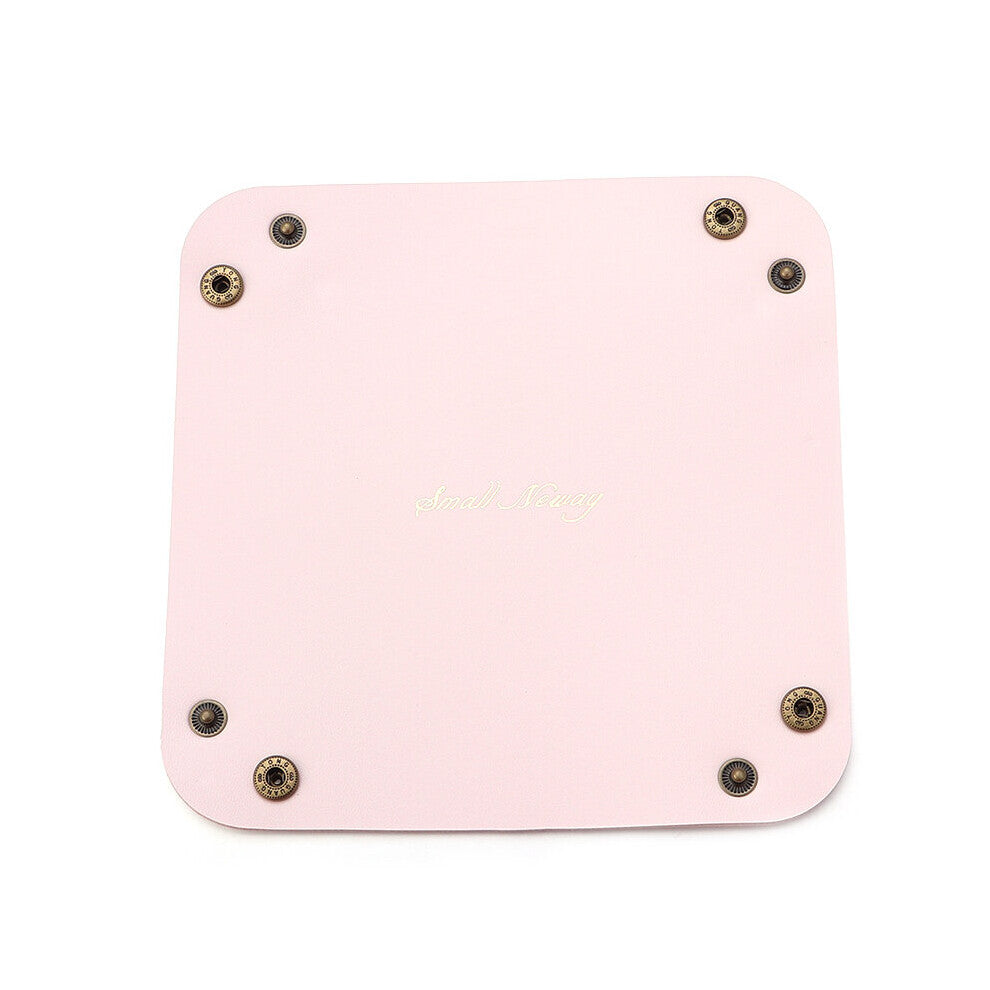 PU Leather Jewelry Cosmetic Key?Storage Box Mini Makeup Container Organizer Desktop Tray for Stationery Toy Remote Control Case