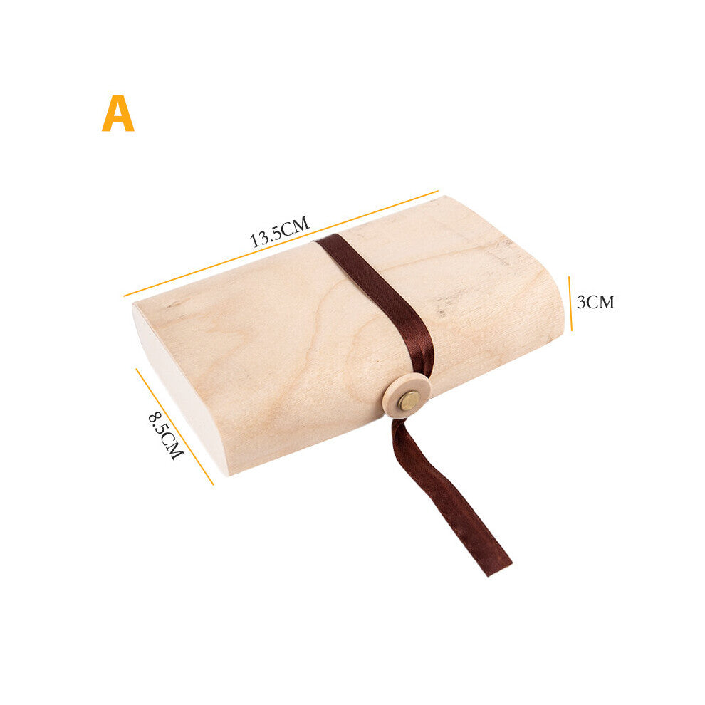 Retro Jewelry Box Desktop Wooden Plain With Lid Multifunction Square Hinged Craft Gift Boxes For Home Supply Storage Decoration