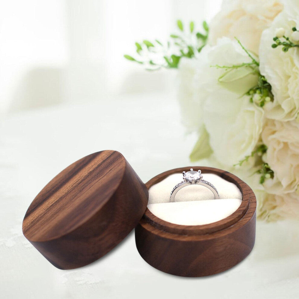 Wooden Jewelry Ring Box Personalized Keepsake Multiuse Ring Holder for Engagement Wedding Decor Commitment Birthday Proposal
