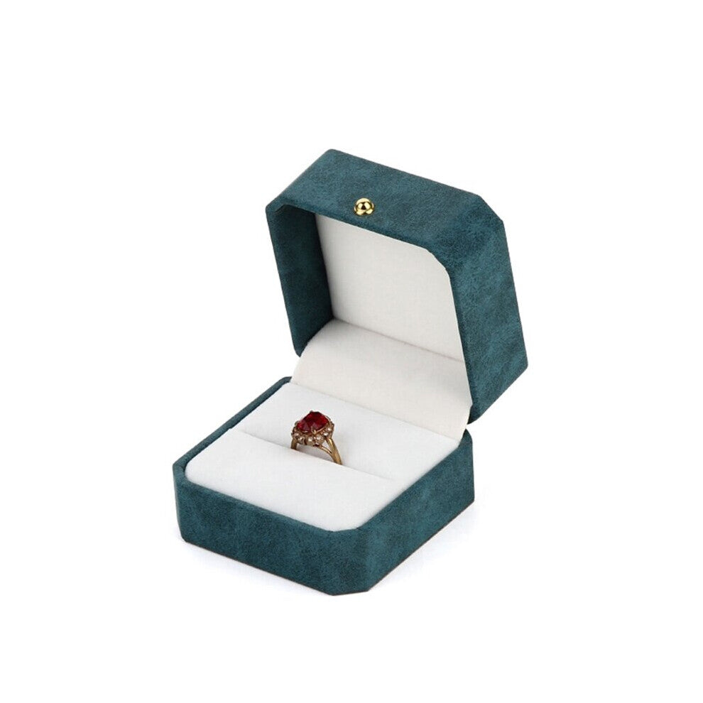 H9ED 1 Piece Velvet Ring Earring Box Gift Jewelry for CASE Gift Boxes for Wedding, Engagement, Birthday and Anniversary