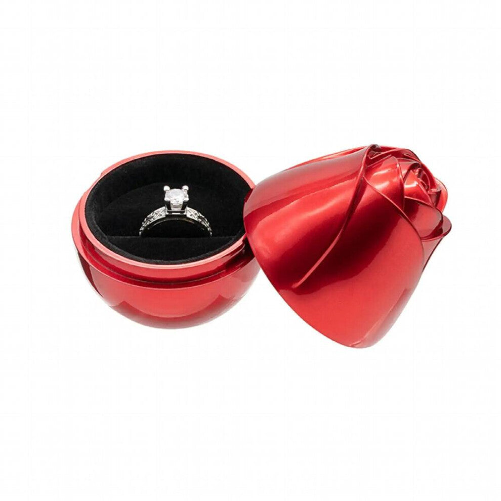 Rose Shape Ring Box Necklace Display Earring Ring Box for Proposal Christmas Engagement Ceremony Wedding