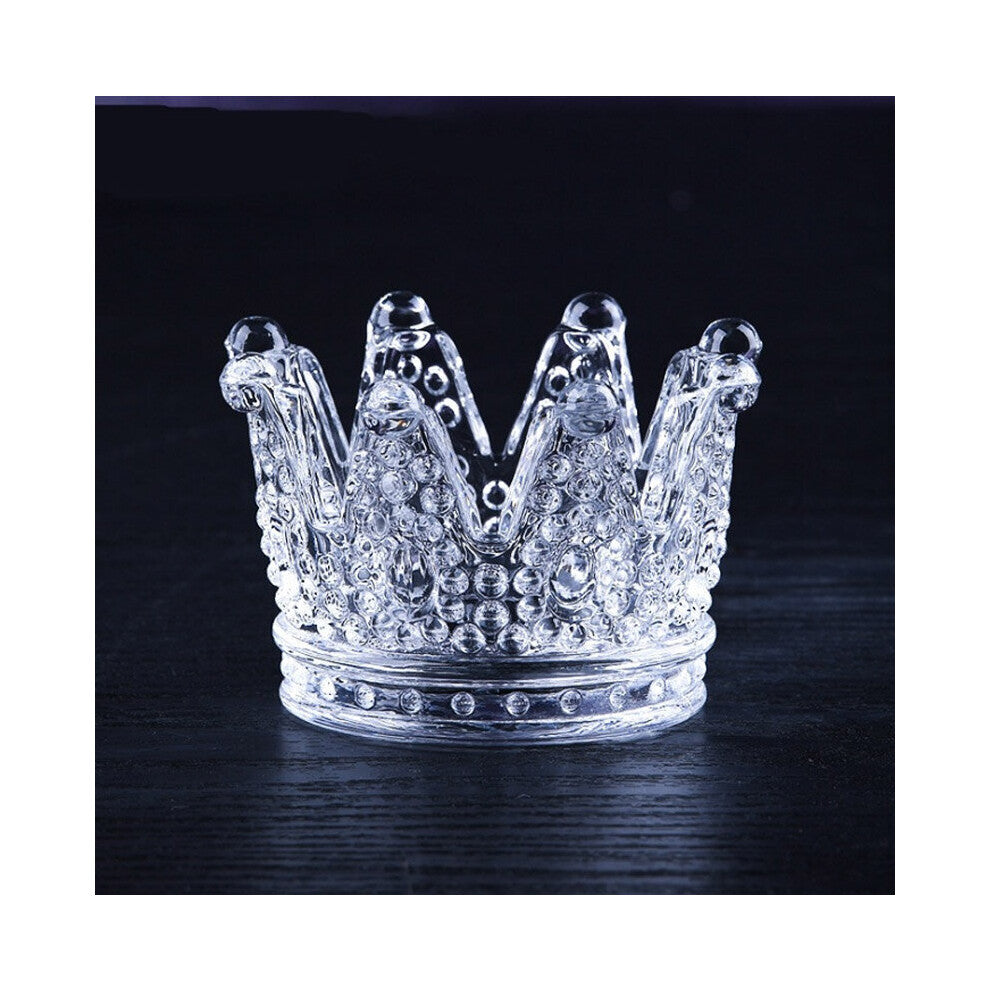 1pcs Creative glass crown candlestick embossed ring beauty egg tray put cosmetic egg shelf jewelry storage box
