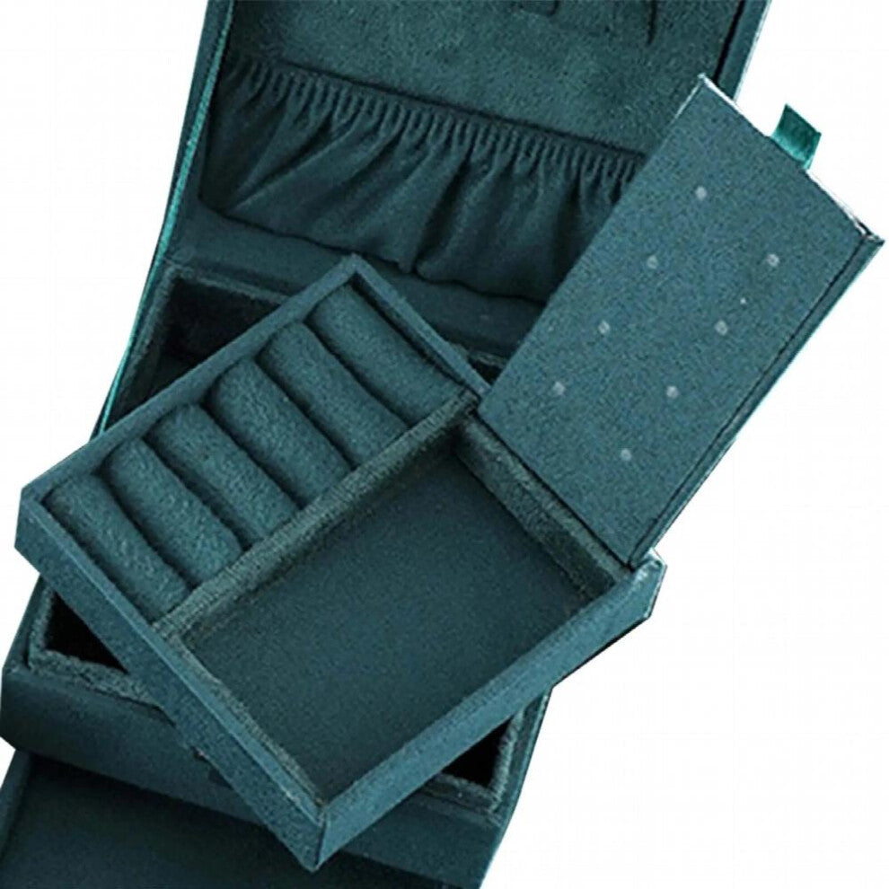 Jewelry Box Organizer Display Stand Scratchproof Storage Case for Pendant Earrings Cufflinks