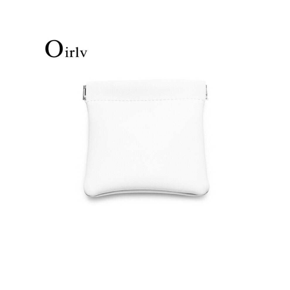 (01 White White-10 11cm) Jewelry Storage a Leather Bag For Storage Data Line-Headset-Lipstick Multi-function Gift Bag PU Leather Jewelry Organizer