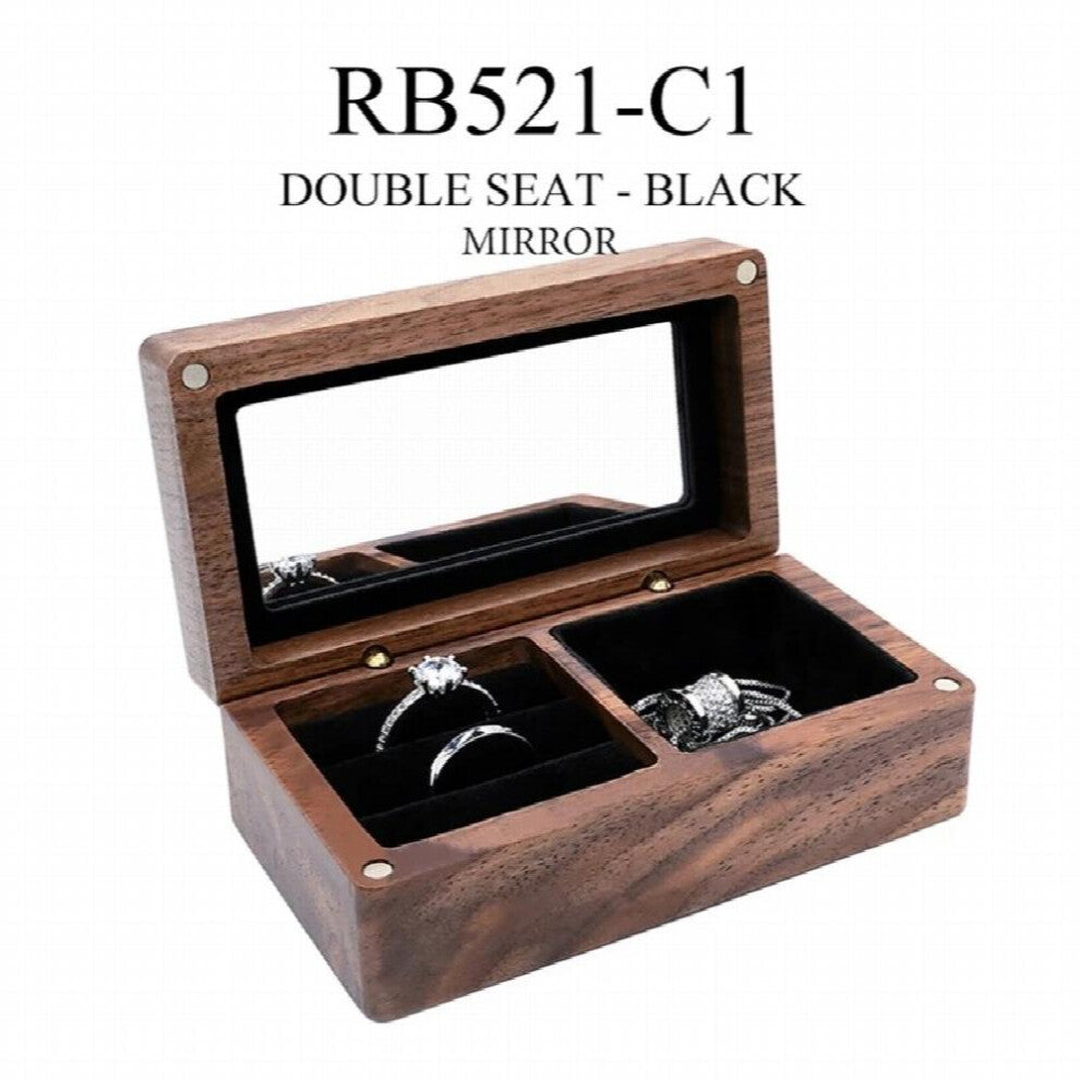 Wood Ring Bearer Box Wedding Engagement Ring Holder Box Jewelry Box Favor Gift