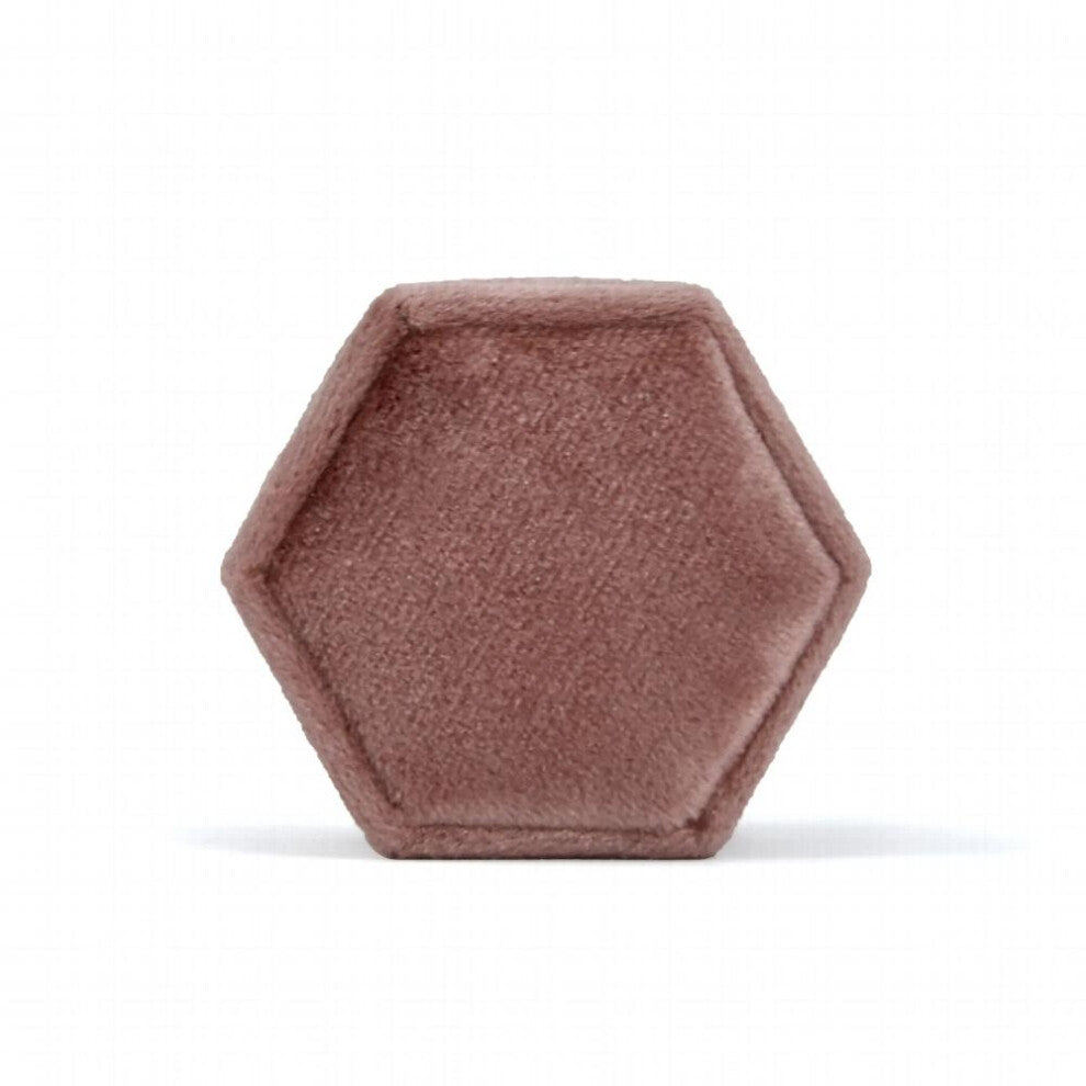 (Coffee White-Single Ring Box) Engagement Ring Earring Box Retro Velvet Ring Box Single-Double Slots Wedding Supplies Ring Storage Box