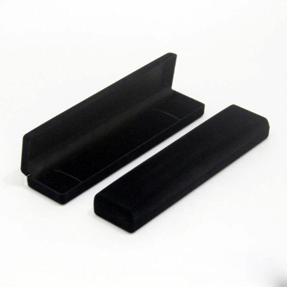 Long Necklace Display Box Velvet Bracelet Packaging Box Engagement Wedding Gift Chain Jewelry Storage Case