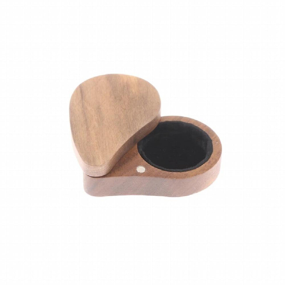 Ring Box For Wedding Ceremony Vintage Walnut Wood Jewelry Box Engagement Ring Storage Proposal Portable Holder Rustic Wedding